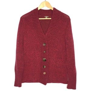 ⚡️$10⚡️J. Jill | Raspberry/Burgundy Knit Cardigan